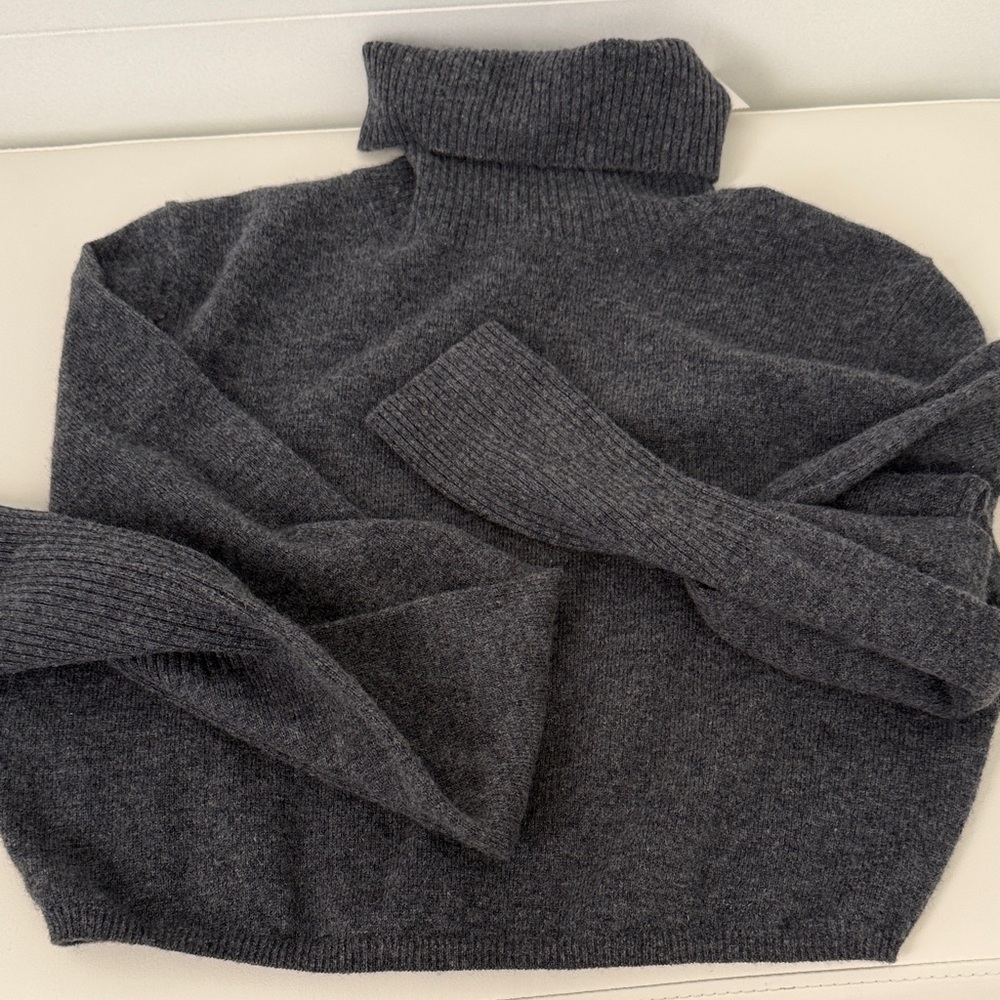 Women's Gray Turtleneck Sweater